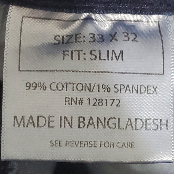 Ring of Fire Slim Mens Blue Skinny Jeans Ribbed Thighs Size 33/32 - Picture 9 of 9